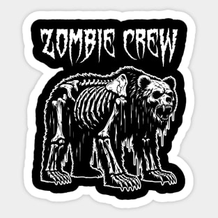 Zombie Crew Bear Sticker
